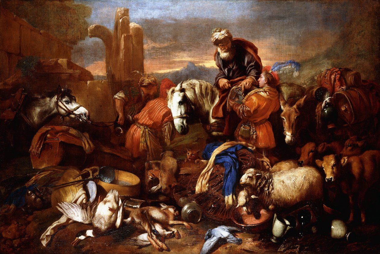 Jakobs resa till Egypten, av Giovanni Benedetto Castiglione