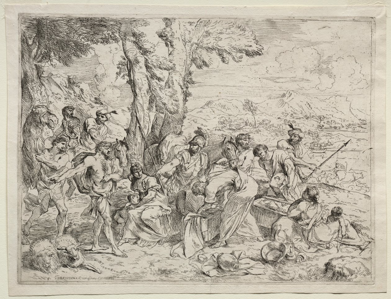 Laban söker efter idoler i Rachels bagage, ca. 1635. av Giovanni Benedetto Castiglione