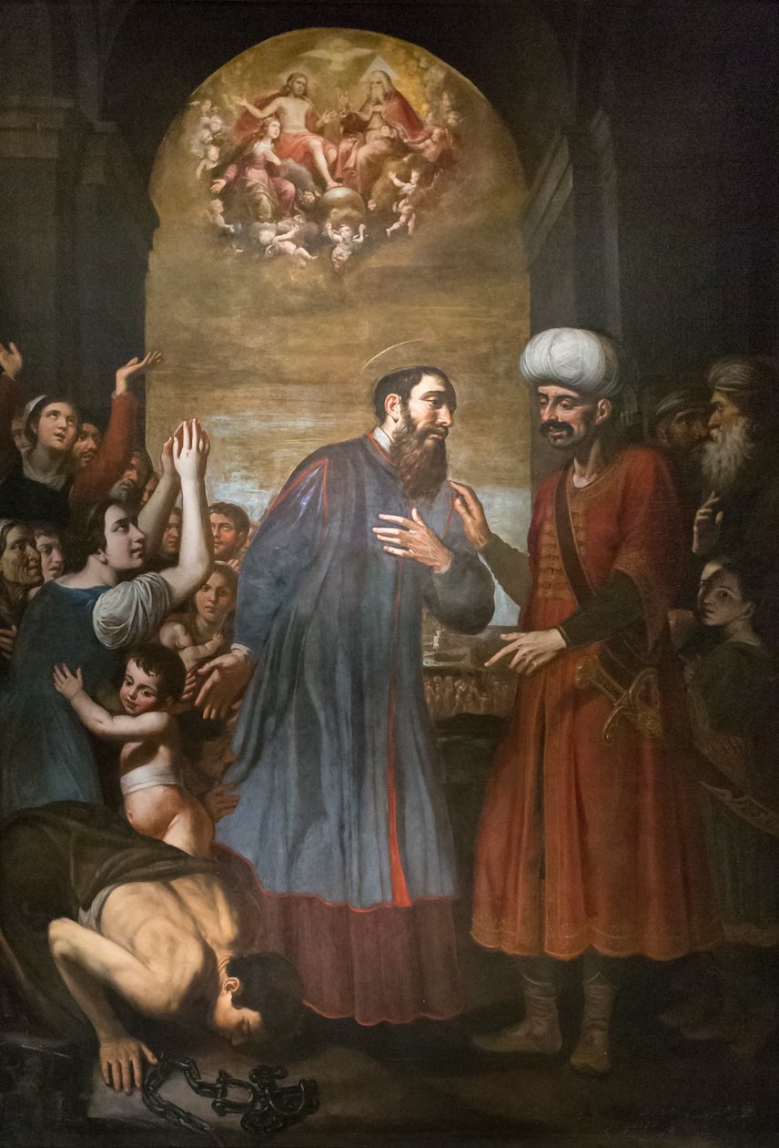 Den helige Paulinus befriar slaven av Giovanni Bernardino Azzolini