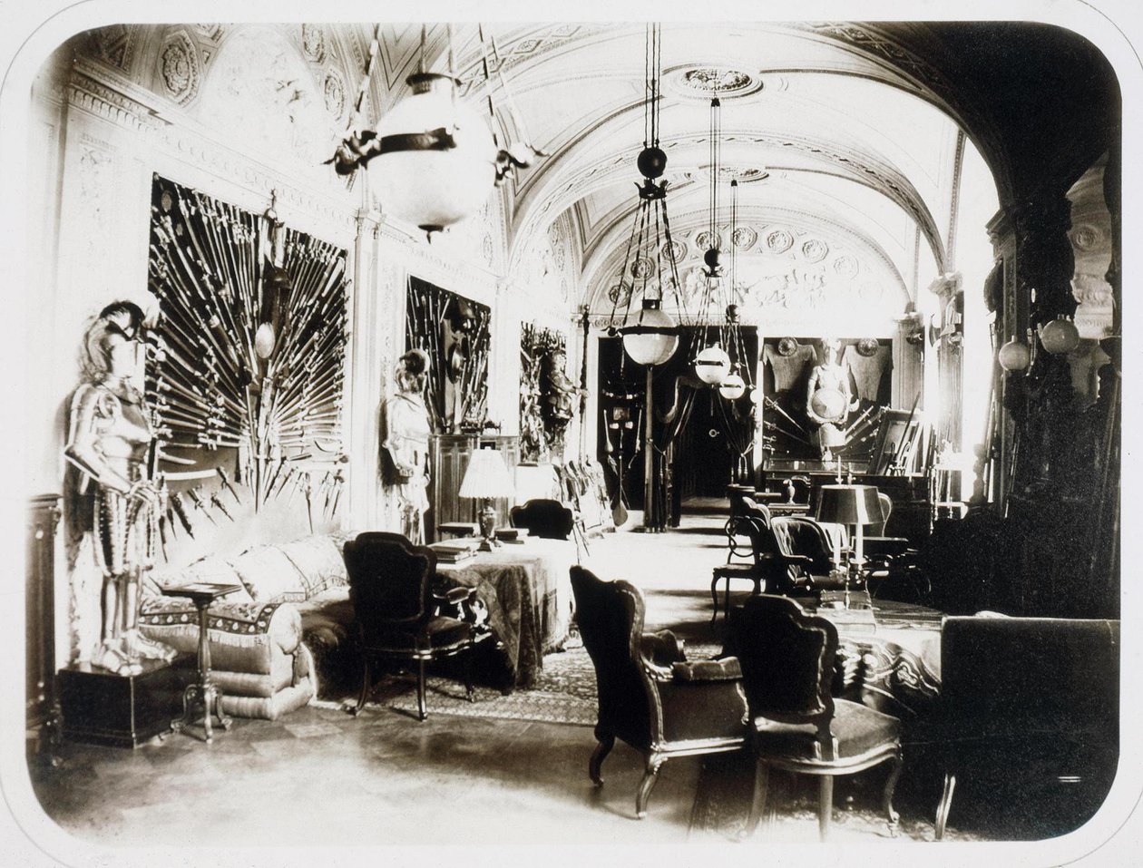 Ivan Paskevichs hus vid den engelska banvallen i Petersburg. Vapenhuset, 1860-talet av Giovanni Bianchi