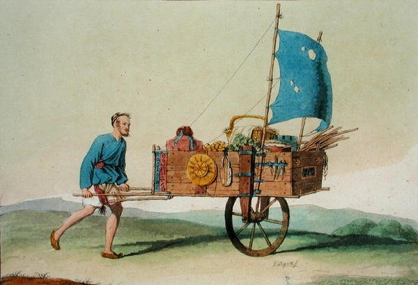 Ambulerande bonde med sin vagn, från 