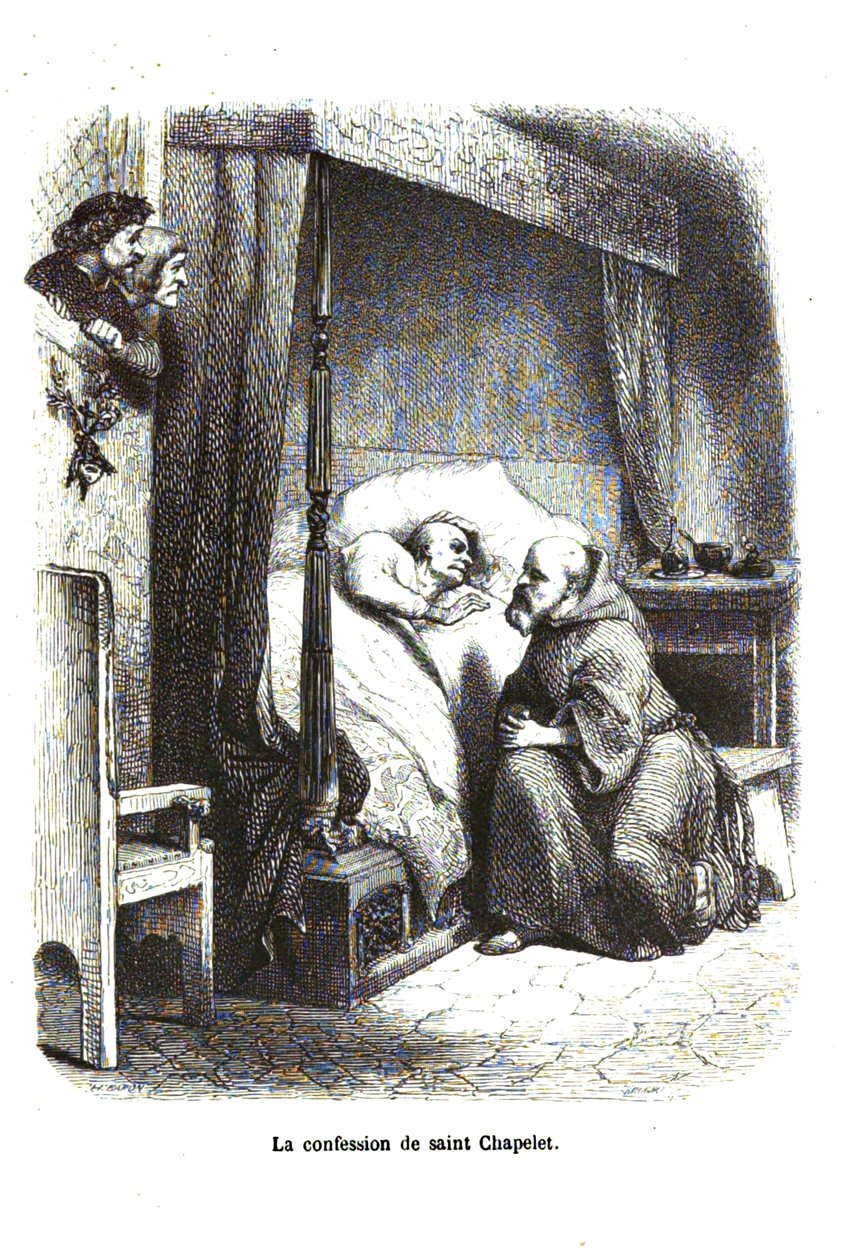 Decameron - Första dagen, novell 1 - Den heliga Rosenkransens bekännelse av Giovanni Boccaccio