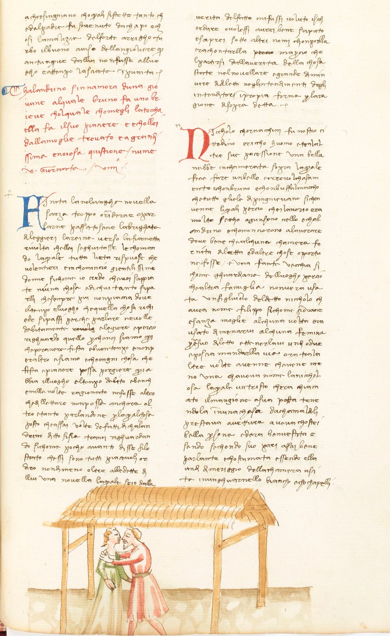 Decameron, En kalifourchon; Calandrino och Niccolessa, Nionde dagen, novell 5. av Giovanni Boccaccio