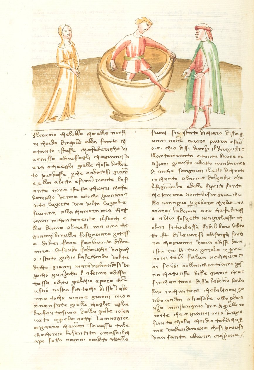 Decameron, A la fortune du pot ; Mari de Peronella sortant de la jarre , Septième journée, nouvelle 2. av Giovanni Boccaccio