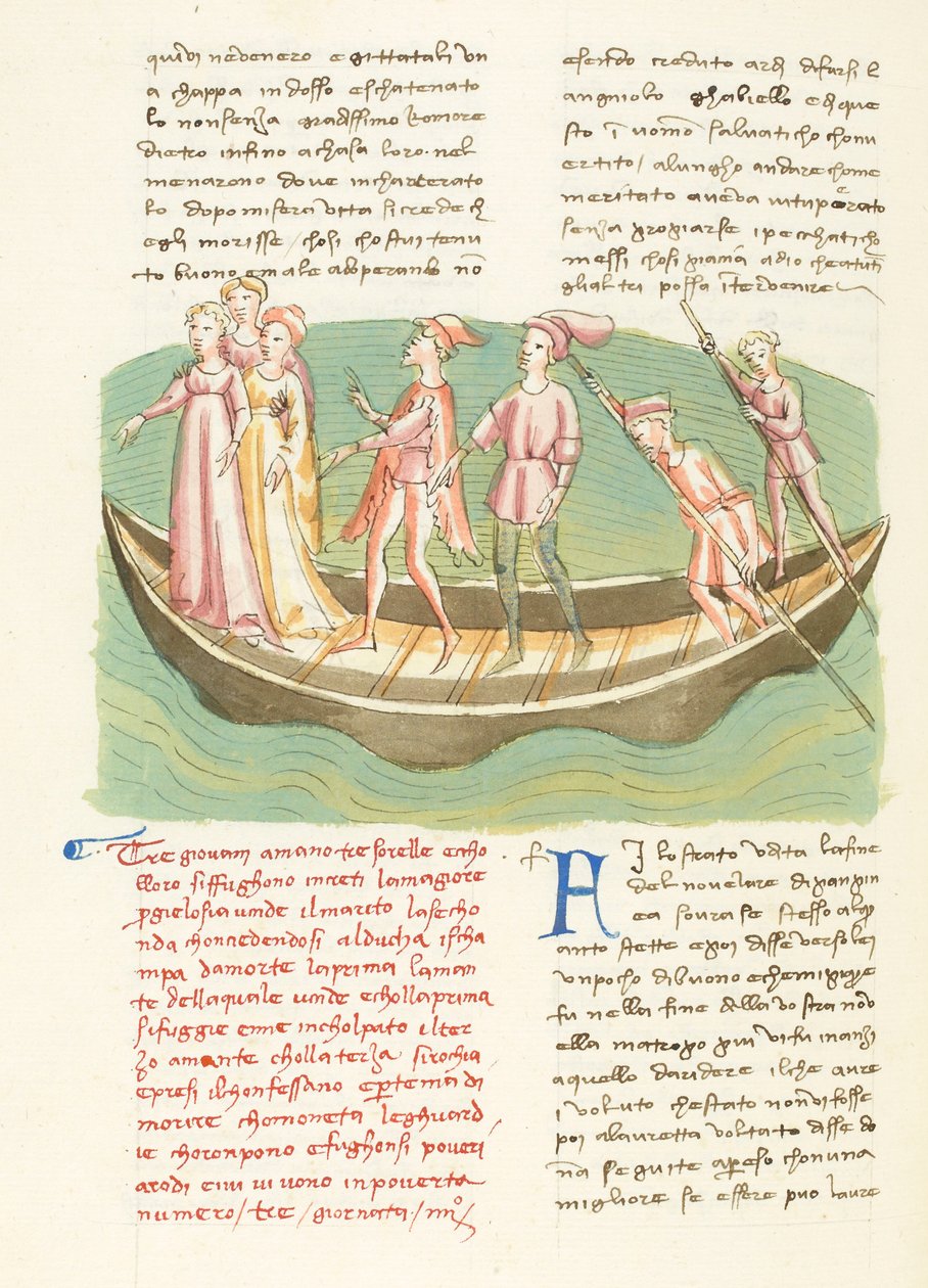 Decameron, Entremetteur malgré lui - Ninette och hennes systrar seglar , Fjärde dagen, novell 3. av Giovanni Boccaccio