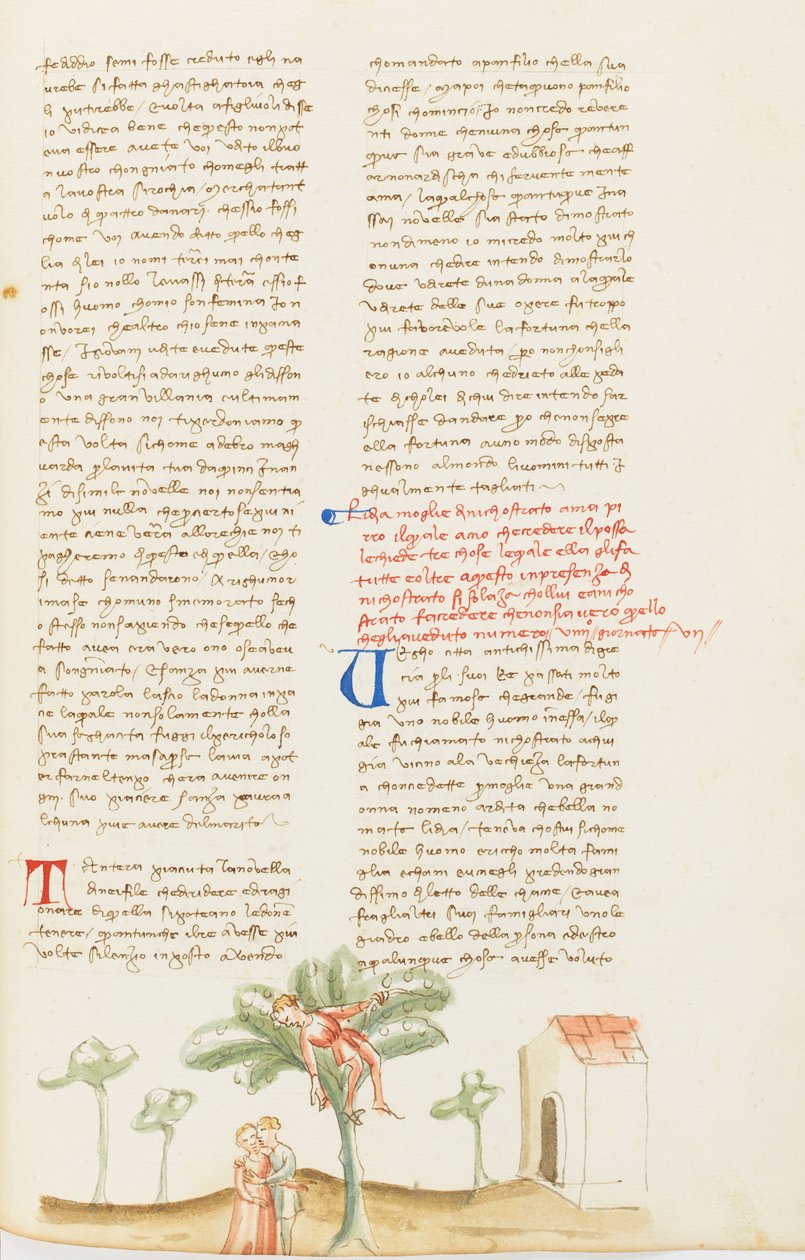Dekameron, Päronskörden; Nikostratos misshandlad av sin hustru, Sjunde dagen, novell 9. av Giovanni Boccaccio