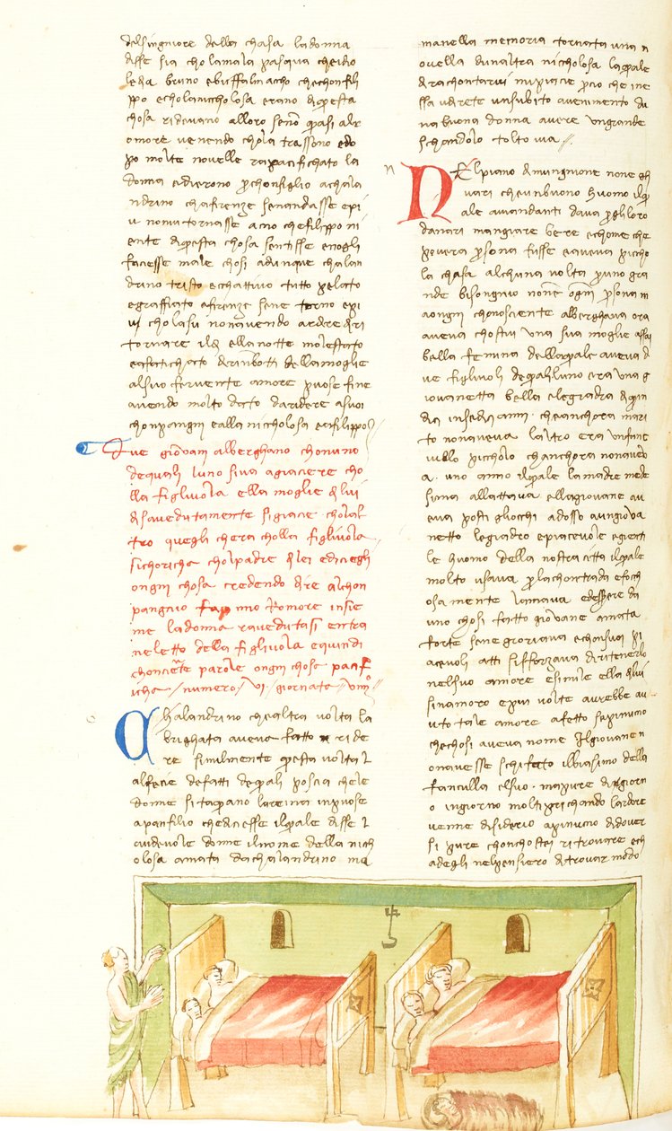 Decameron, Det dubbla misstaget; Pinuccio lurar värdshusvärden, Nionde dagen, novell 6. av Giovanni Boccaccio