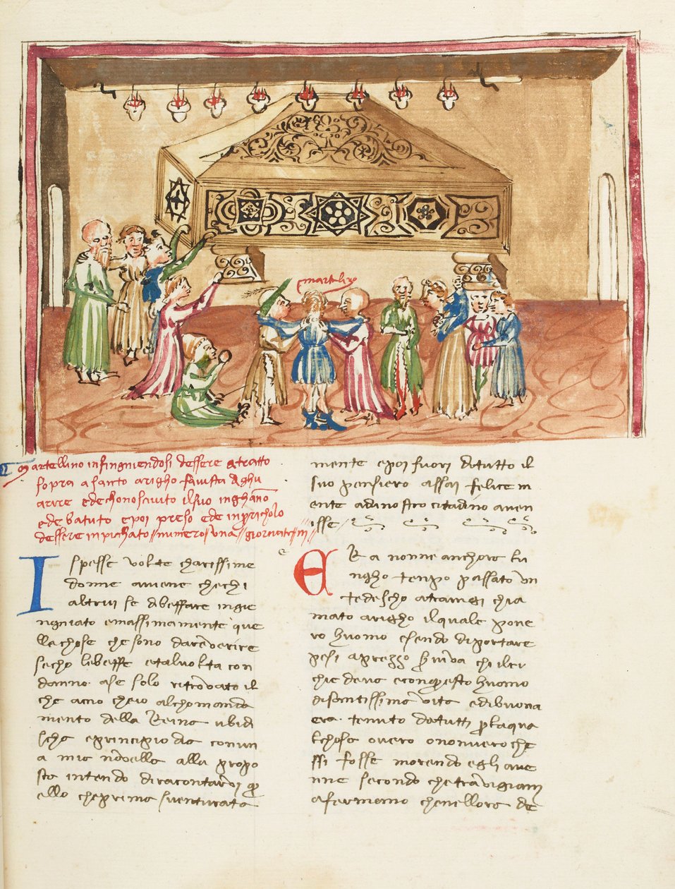 Decameron, La hart au col ; Martellino au tombeau de saint Henri de Trévise, Deuxième journée, nouvelle 1. av Giovanni Boccaccio