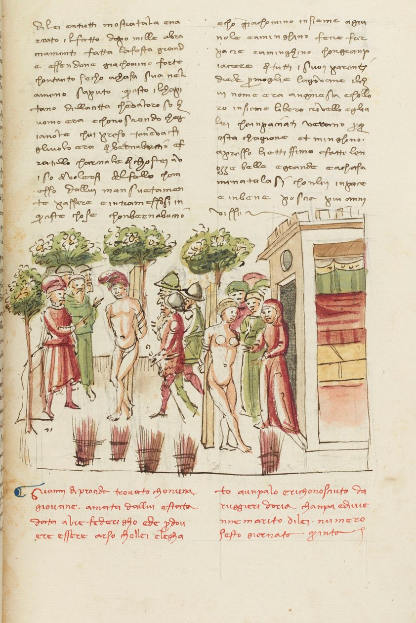 Decameron, Den unge fången - Restituta Bolgaro och Giari di Procida i skampålen , Femte dagen, novell 6. av Giovanni Boccaccio