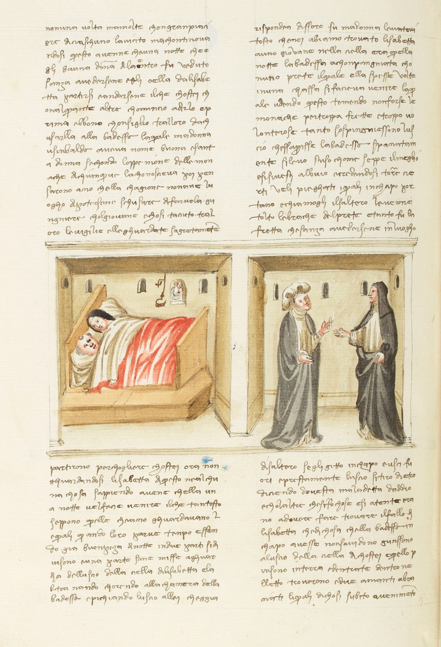 Dekameron, Nunnan; Isabetta och hennes älskare; Isabetta inför abbedissan , Nionde dagen, novell 2. av Giovanni Boccaccio