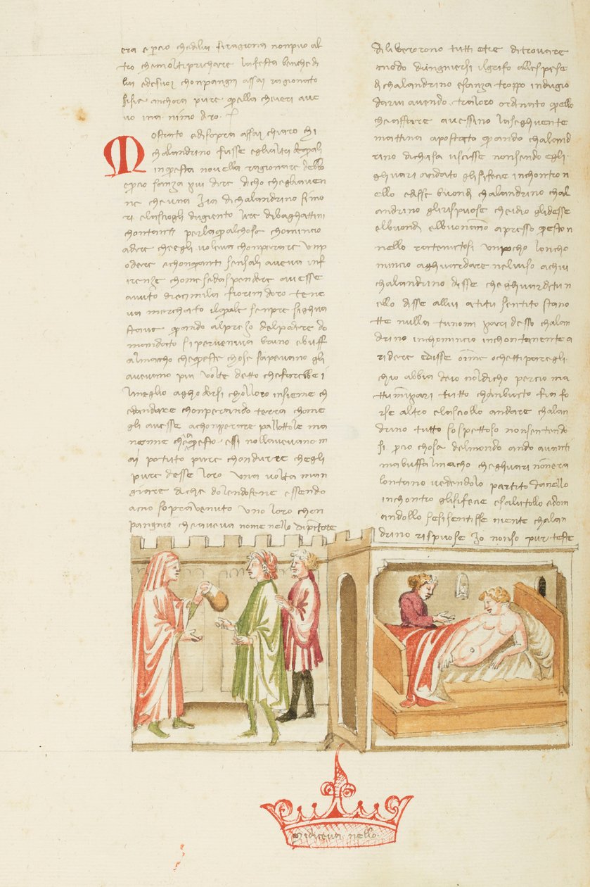 Decameron, Den inbillade sjuke mannen - Calandrino den inbillade sjuke mannen, Nionde dagen, novell 3 av Giovanni Boccaccio