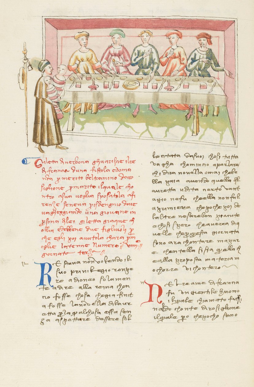 Decameron, Mannen hittades - Gilette de Narbonne inför sin man , Tredje dagen, novell 9. av Giovanni Boccaccio
