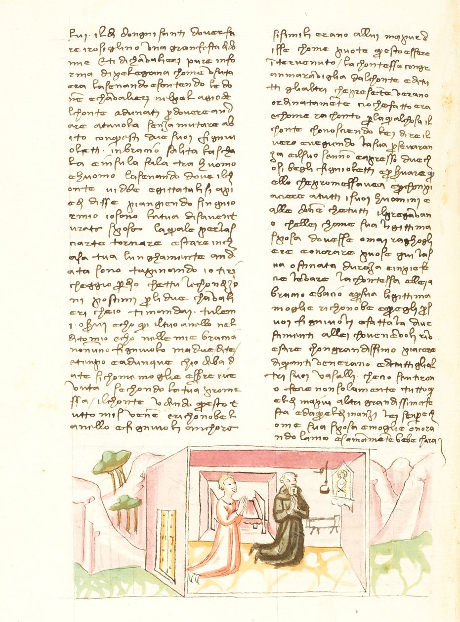Decameron, De indiskreta juvelerna - Alibech och Rustico ber , Tredje dagen, novell 10. av Giovanni Boccaccio