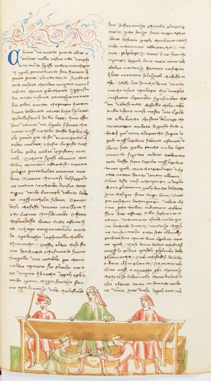 Decameron, Indragna byxor - Maso del Saggio och hans följeslagare förnedrar domaren , Åttonde dagen, novell 5. av Giovanni Boccaccio