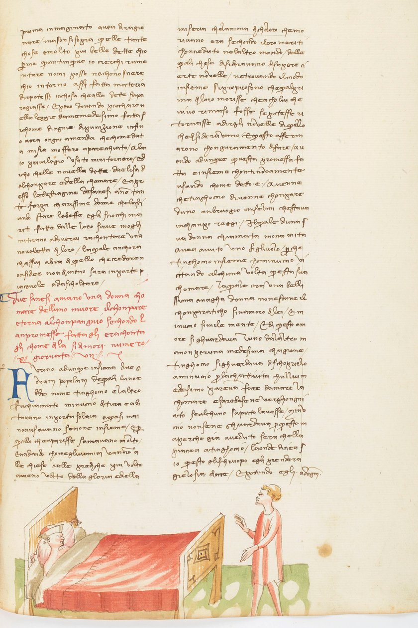 Decameron, De glada fruarna - Vision av Meuccio di Tura , Sjunde dagen, novell 10. av Giovanni Boccaccio