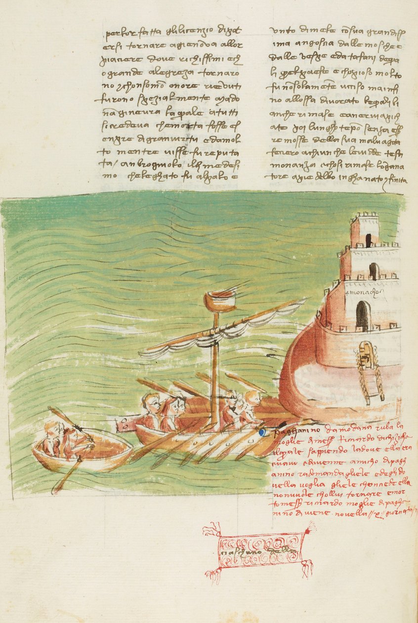 Decameron, Tvinga inte fram din talang - Bortförandet av Bartolomea Gualandi , Andra dagen, novell 10. av Giovanni Boccaccio