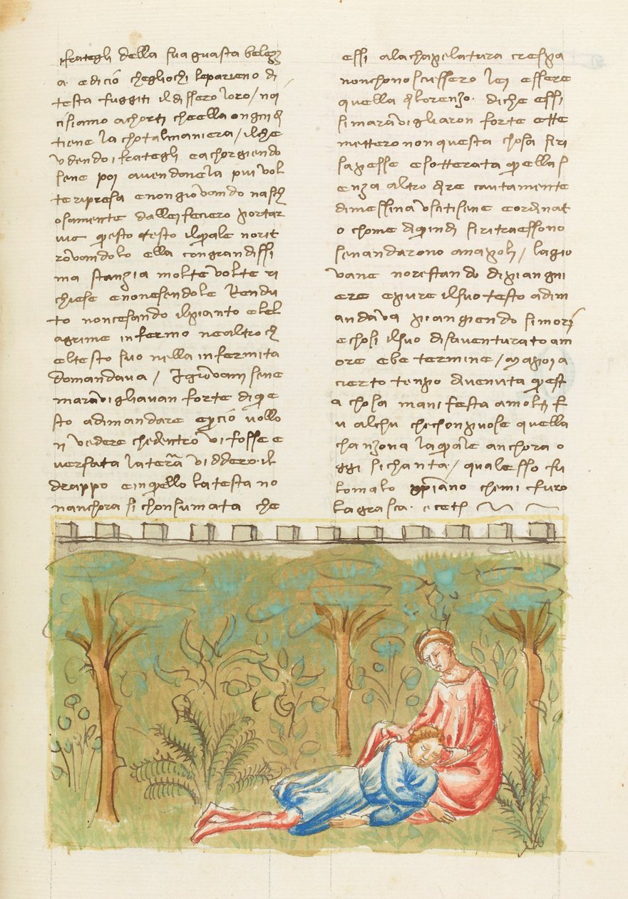 Decameron, Fjärde dagen, novell 6; föraning: Gabriottos död. av Giovanni Boccaccio