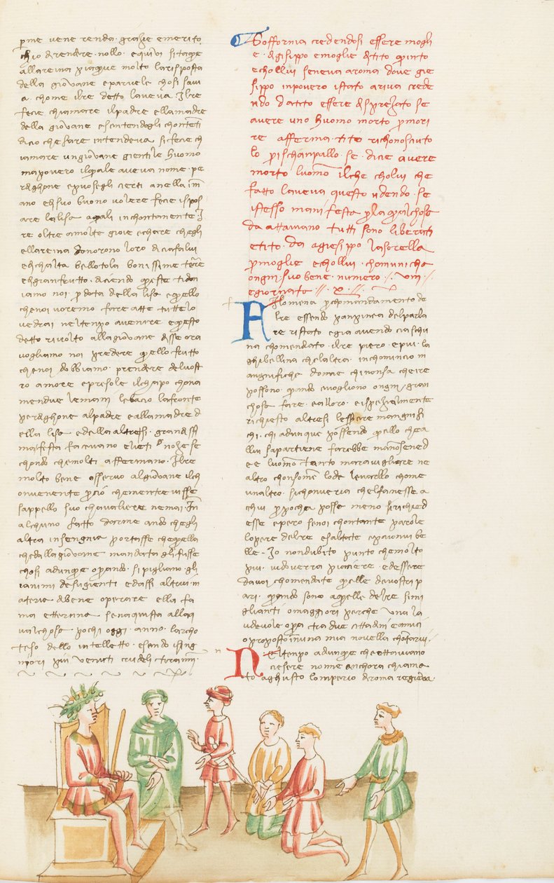 Decameron, Att en sann vän är en ljuv sak - Tancredi spionerar på älskande , Tionde dagen, novell 8. av Giovanni Boccaccio