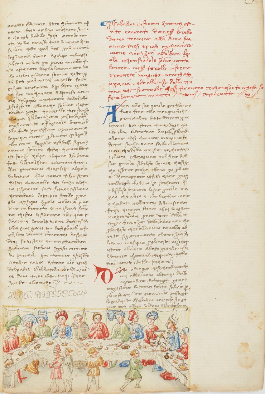 Decameron, Flygresa tillbaka; Torello di Stra och Adalieta möts igen, Tionde dagen, novell 9. av Giovanni Boccaccio