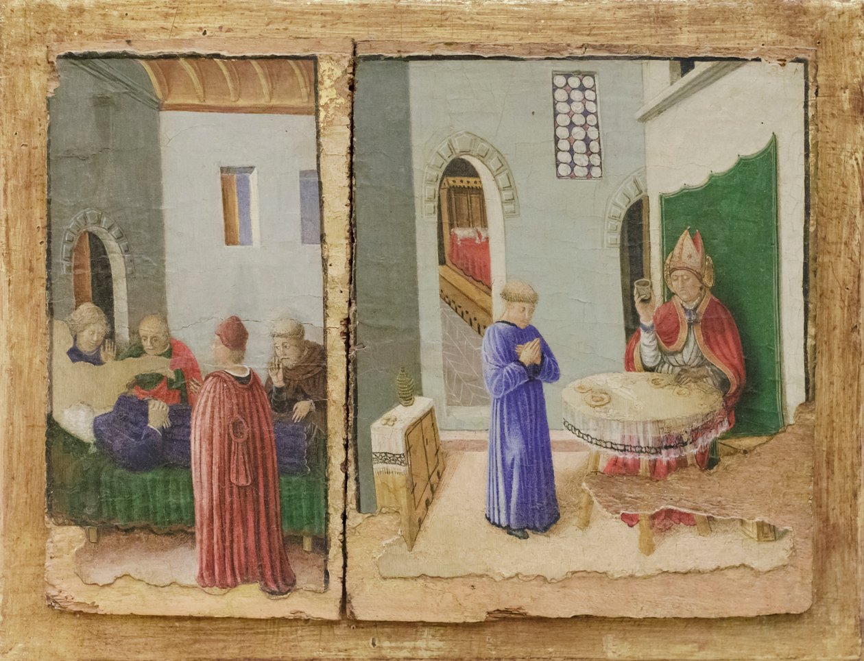 Berättelsen om San Savino, helgonets förgiftning och Vindemios död av Giovanni Boccati or Boccatto