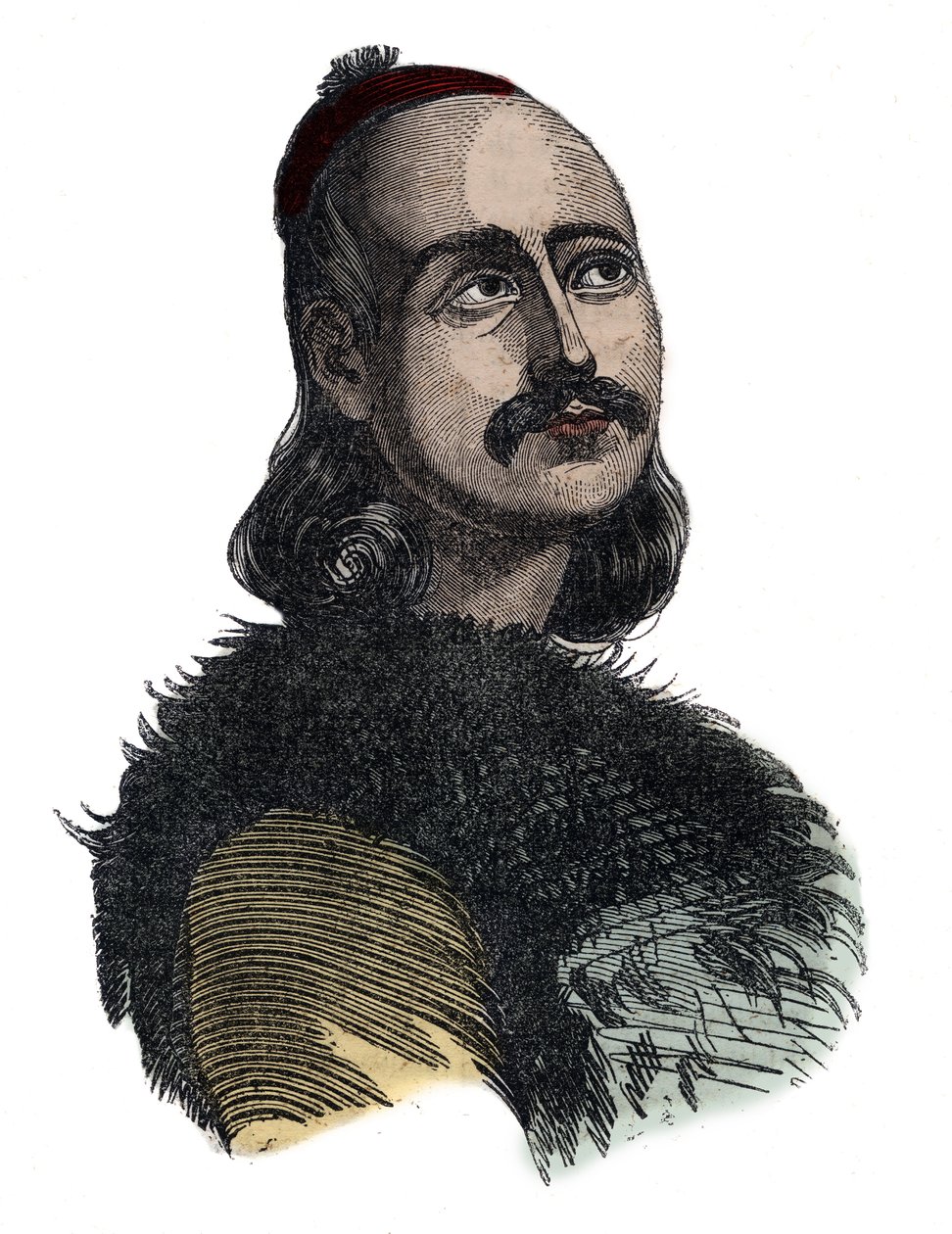 Markos Botsaris (grekiska frihetskriget 1788-1823) - gravyr av Giovanni Boggi av Giovanni Boggi