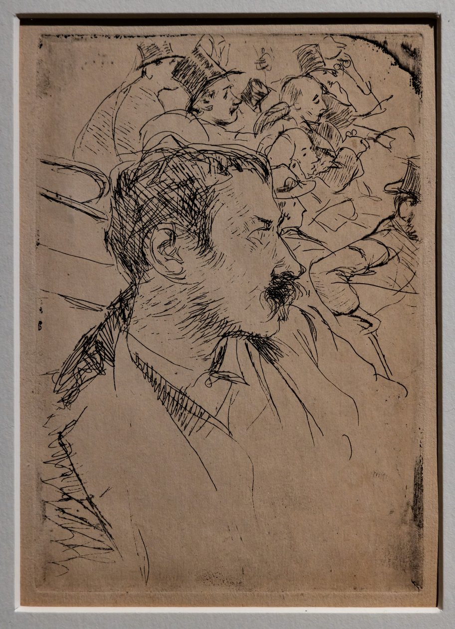 På Operan i Paris, ca 1880 (randigt på papper) av Giovanni Boldini