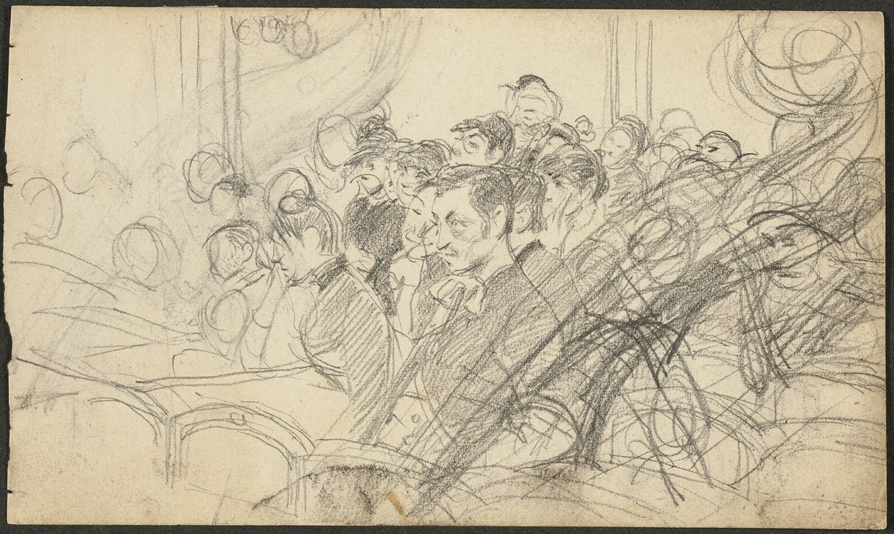 Publik på en parisisk teater I av Giovanni Boldini