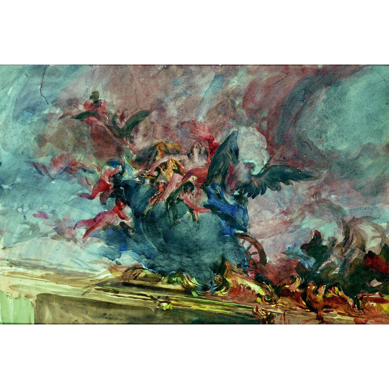 Boldini - PROJET DE DÉCORATION, DEL AV TIEPOLO-tak av Giovanni Boldini
