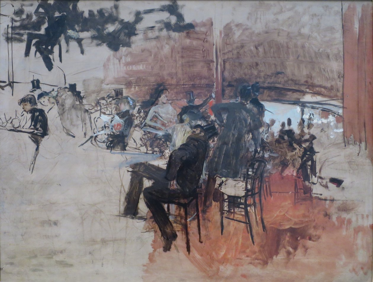 Caféscen av Giovanni Boldini, ca 1887, olja på pannå, California Palace of the Legion of Honor av Giovanni Boldini