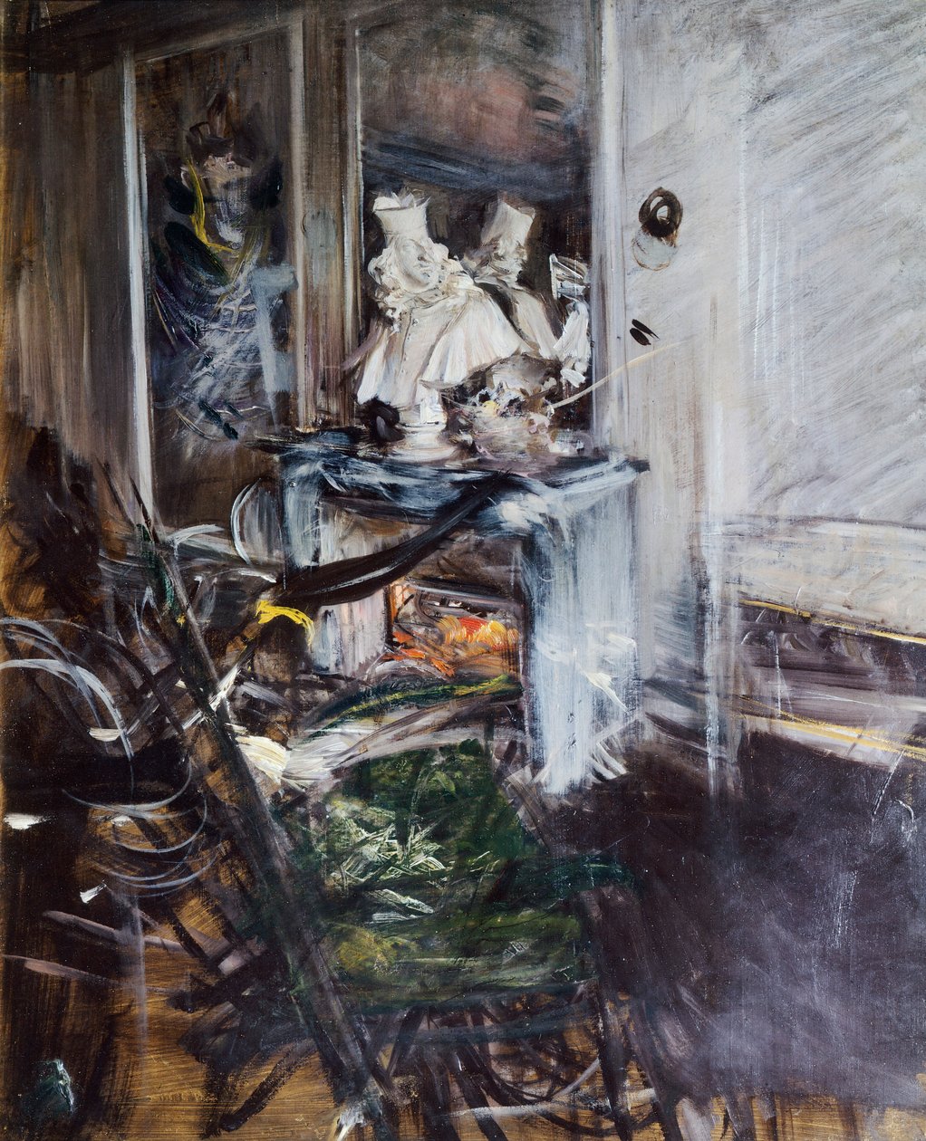 Kardinal Bernini i målarrummet av Giovanni Boldini (1842-1931), olja på duk, 53x46 cm av Giovanni Boldini