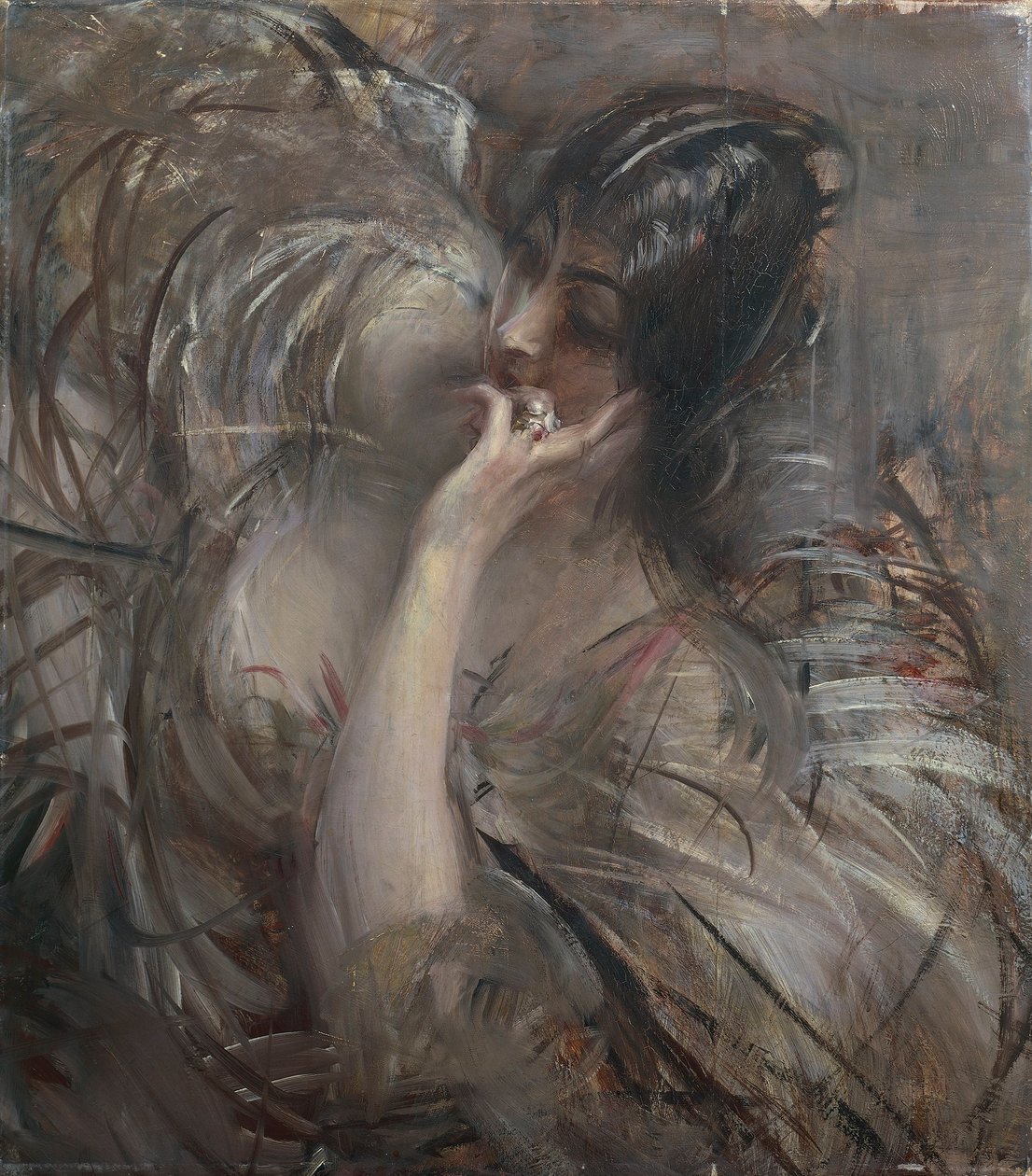Italien, Porträtt av Madame De Joss av Giovanni Boldini