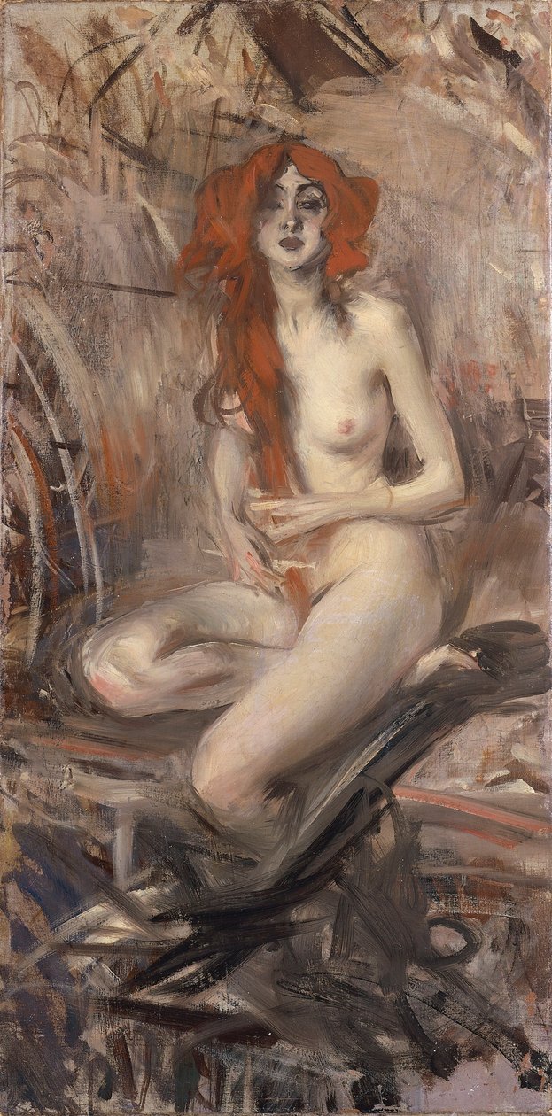 Italien, Young Naken (målning) av Giovanni Boldini