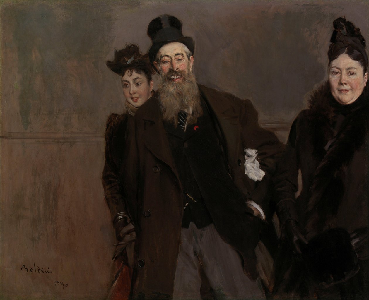 John Lewis Brown med fru och dotter, 1890. av Giovanni Boldini