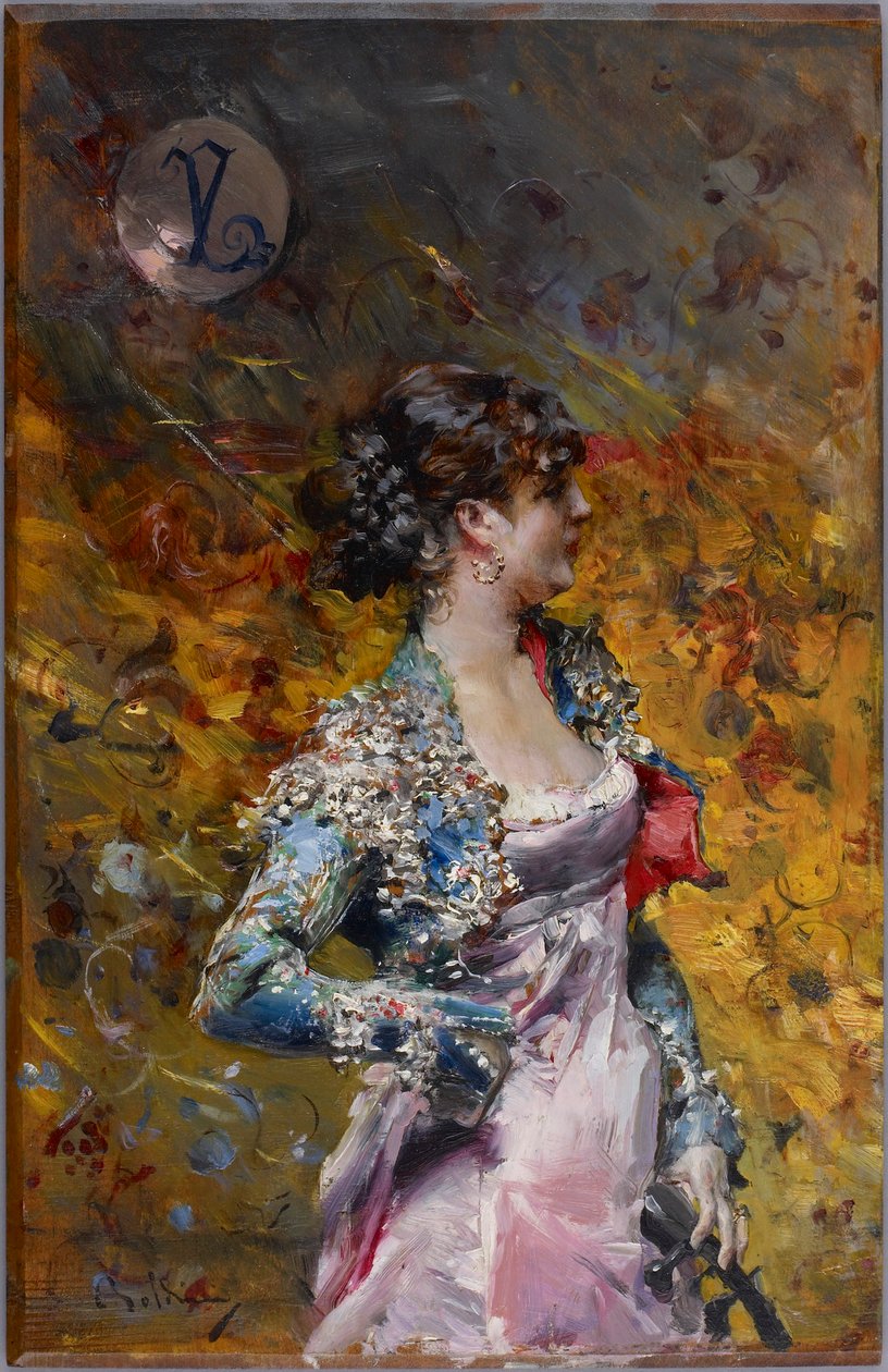 Dam med gitarr av Giovanni Boldini