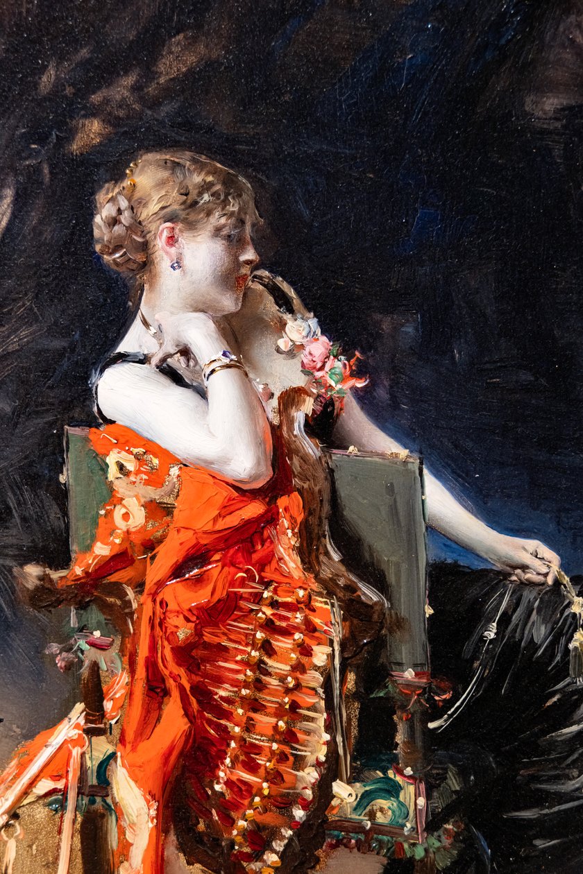 Fru X, detalj av Giovanni Boldini