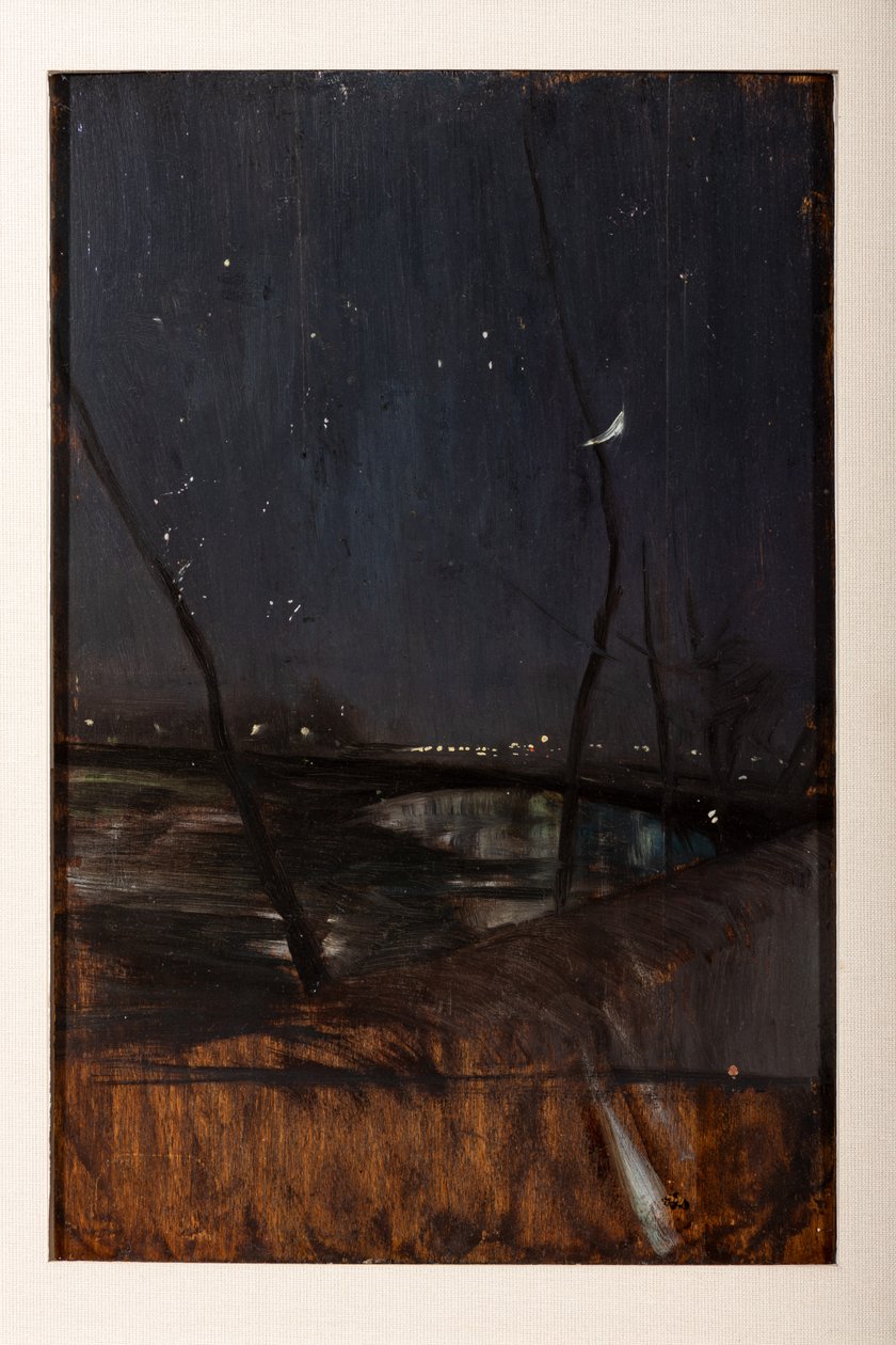 Nocturnal on the Seine (olja på pannå) av Giovanni Boldini