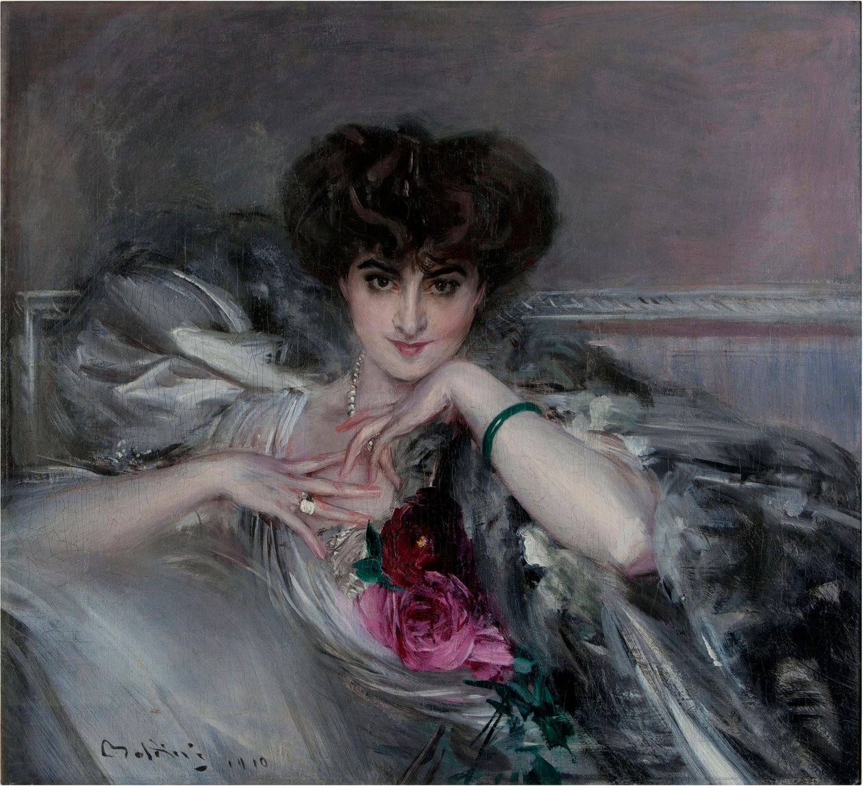 "" Porträtt av prinsessan Catherine Radziwill (1858-1941) "" (Princess Catherine Radziwill) Peinture de Giovanni Boldini (1842-1931) av Giovanni Boldini