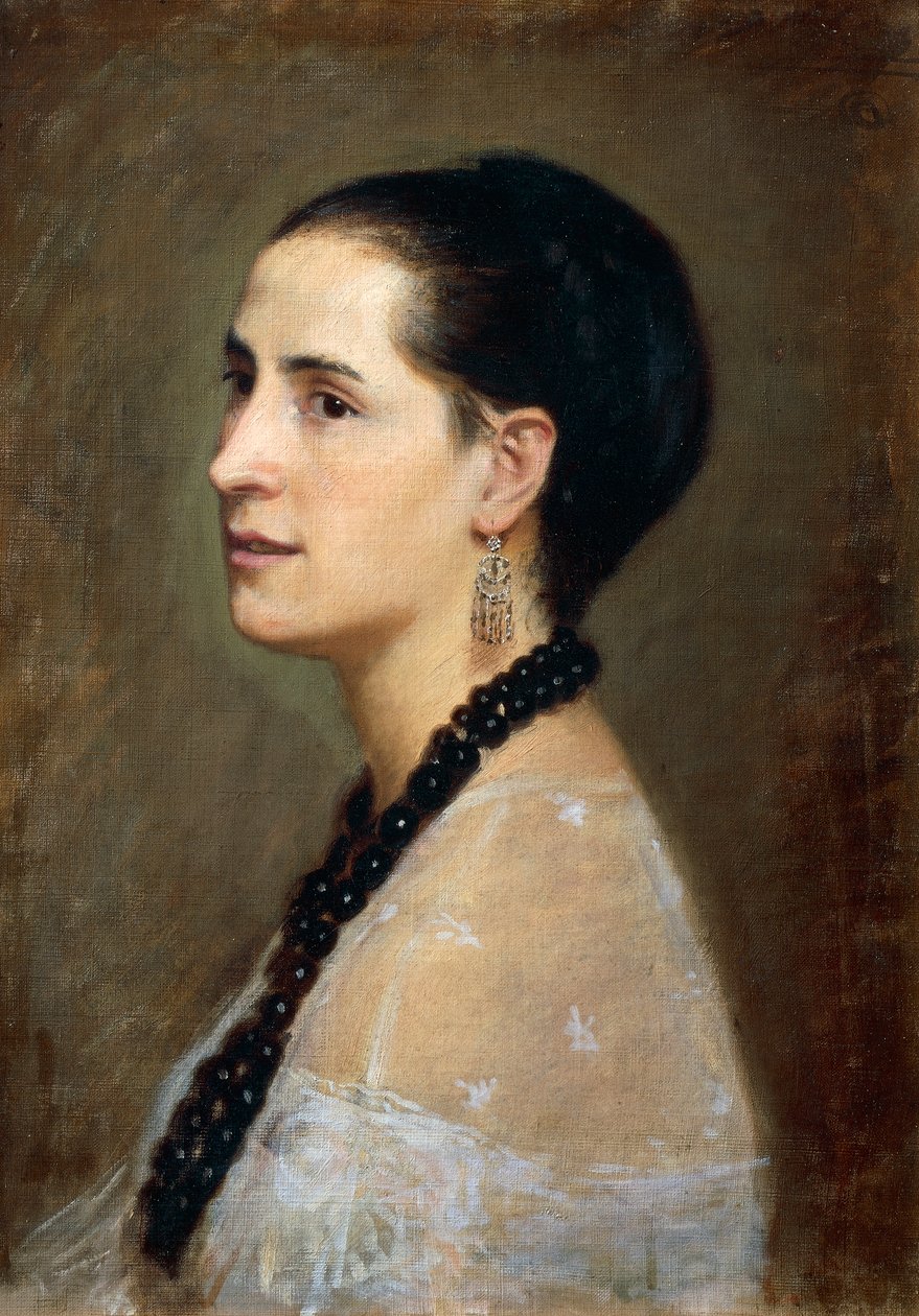 Porträtt av Adelaide Ristori av Giovanni Boldini (1842-1931), olja på duk, 55x41 cm av Giovanni Boldini