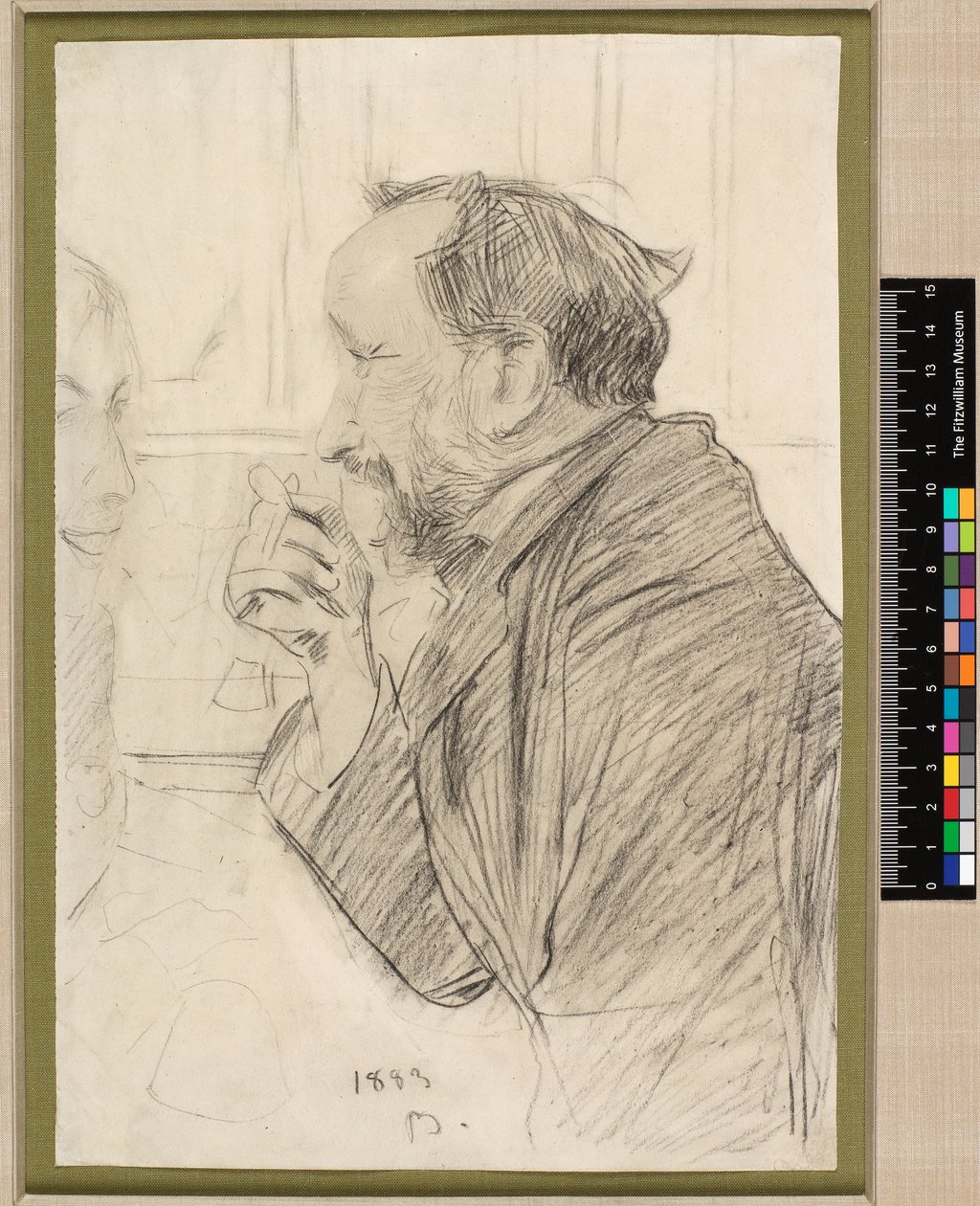 Porträtt av Edgar Degas vid ett kafébord av Giovanni Boldini