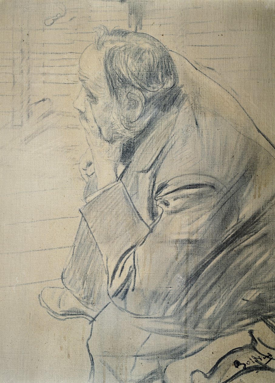 Porträtt av Edgar Degas av Giovanni Boldini (1842-1931) Kol på duk, 605x46 cm, ca 1885 av Giovanni Boldini