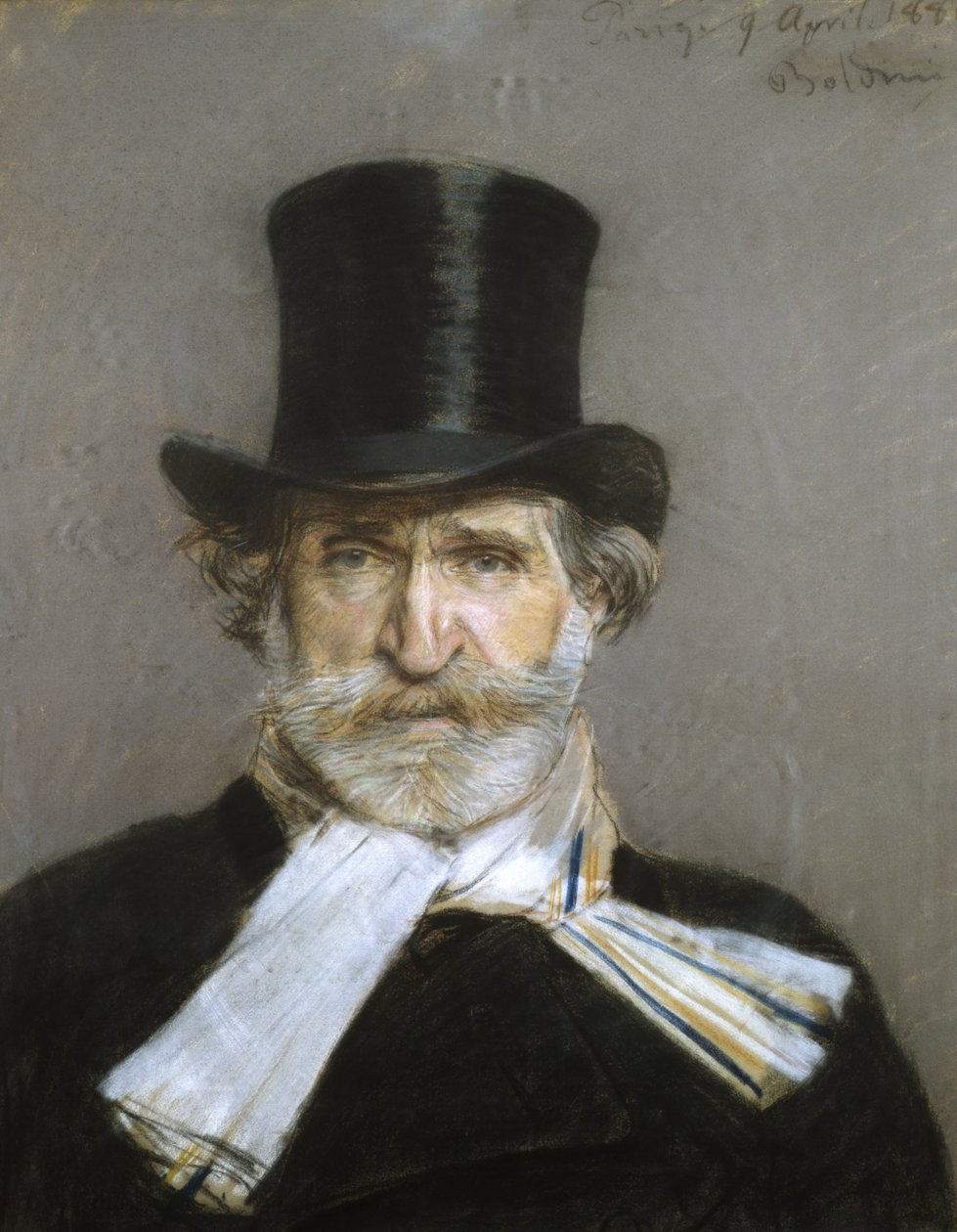 Porträtt av Giuseppe Verdi, 1880-talet (pastell på papper) av Giovanni Boldini