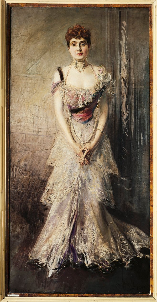 Porträtt av Infanta Eulalia av Spanien (1864-1958), cirka 1898 av Giovanni Boldini