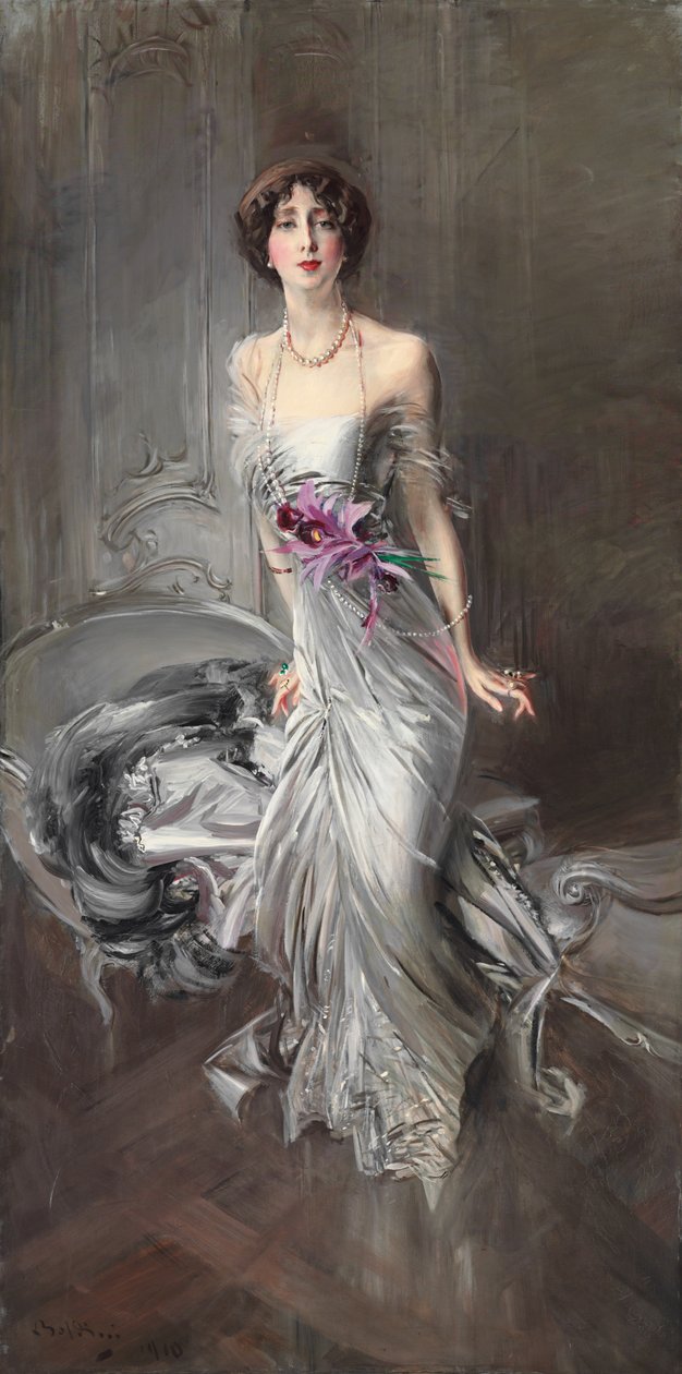 Porträtt av Madame Eugene Doyen; Porträtt av Madame Eugene Doyen, 1910 av Giovanni Boldini