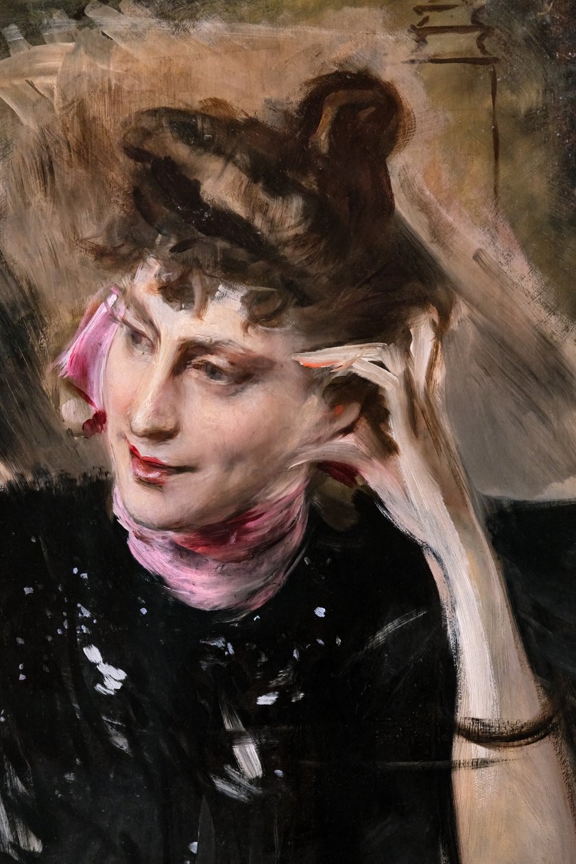 Porträtt av Madame Veil Picard, detalj av Giovanni Boldini