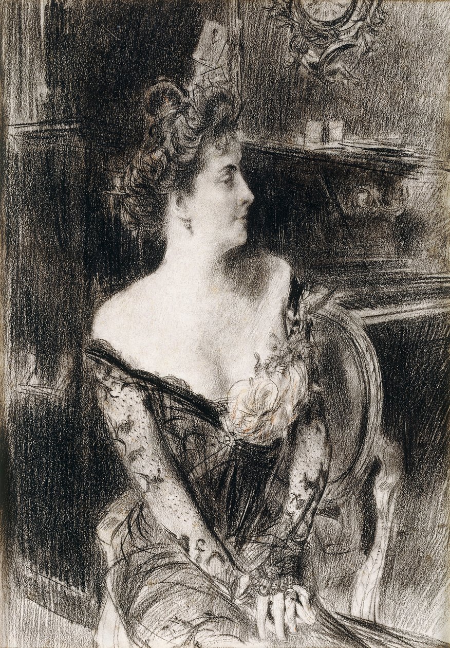 Porträtt av Madame X, ca 1901-1902 av Giovanni Boldini