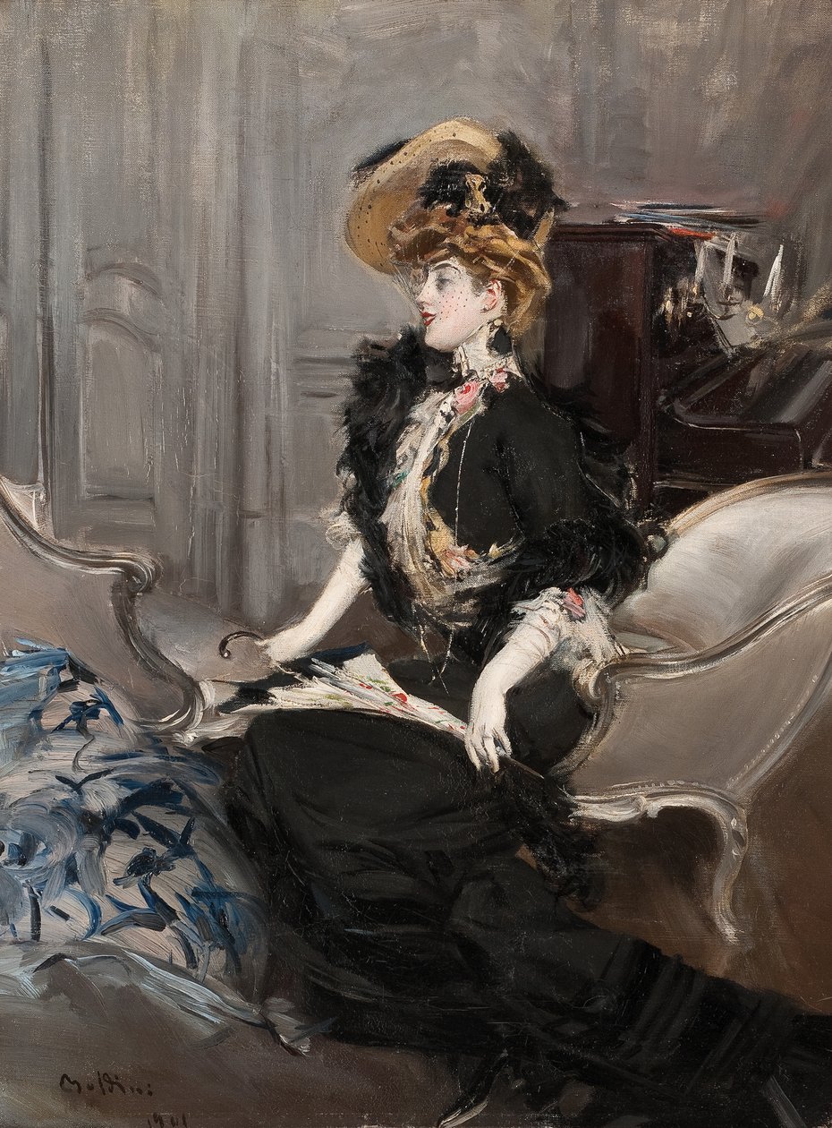 Porträtt av Mme. R.L., 1901. av Giovanni Boldini