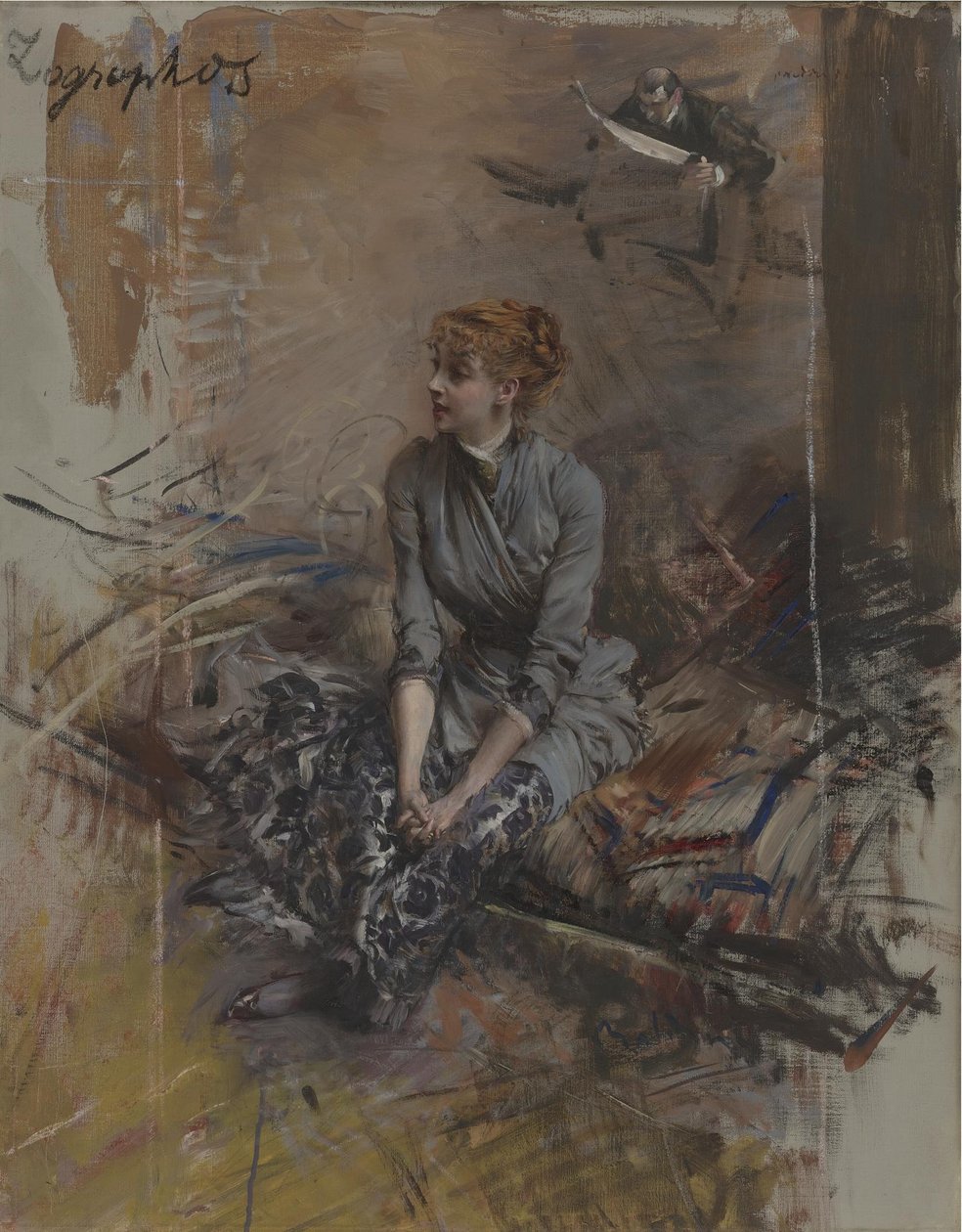 Porträtt av skådespelerskan Gabrielle Réjane 1856-1920 av Giovanni Boldini