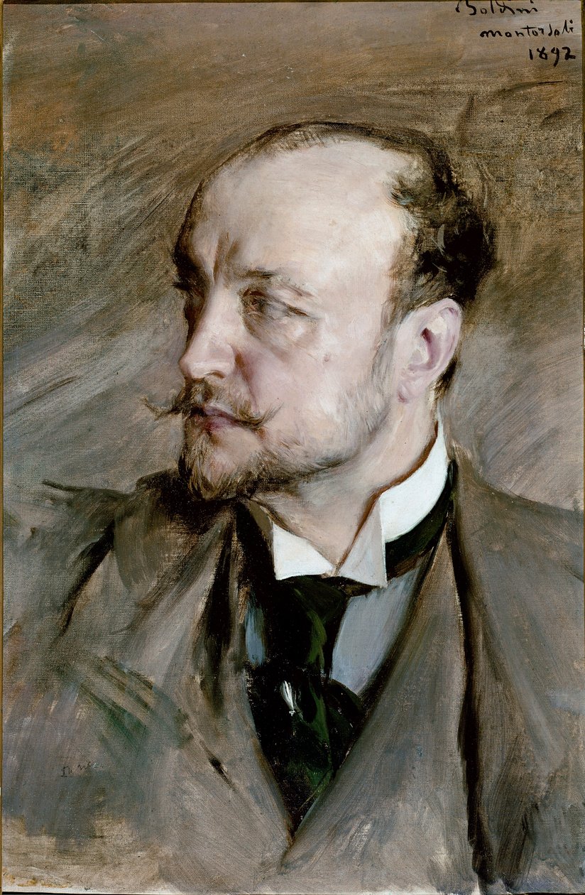 Självporträtt av en Montorsoli-målning av Giovanni Boldini (1842-1931) 1892 Sön. 59x39 cm Florens, Uffizigalleriet av Giovanni Boldini