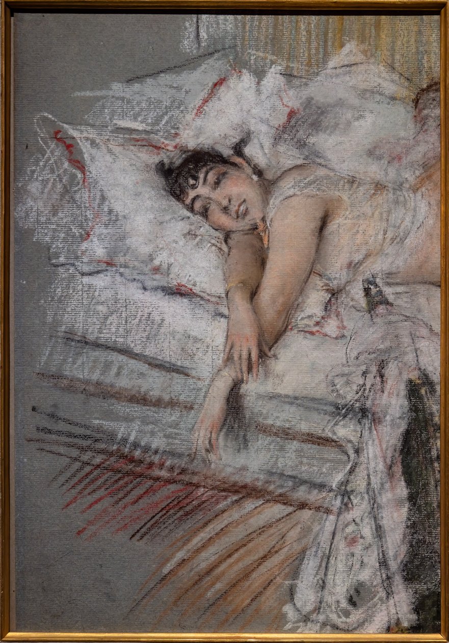 Grevinnan av Rasty i sängen av Giovanni Boldini