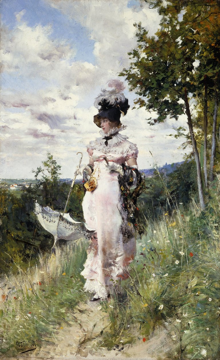 Sommarpromenaden, 1873 av Giovanni Boldini